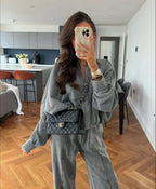 Women's Jogging Set in Soft Fabric with Loose Jacket for Casual Comfort 5