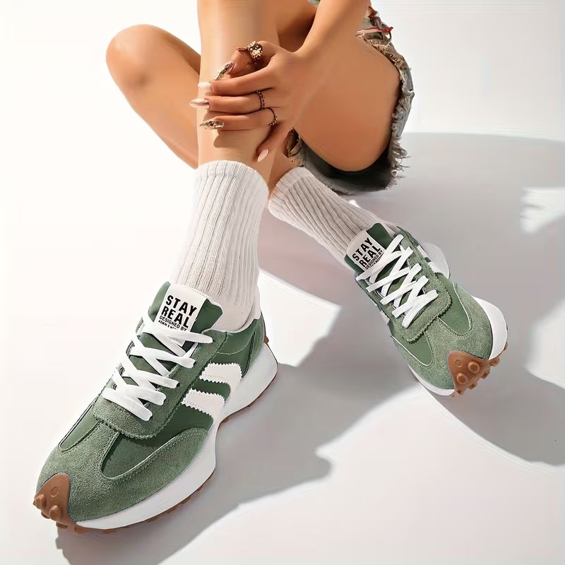 Women’s Lace-Up Sneakers with Low-Cut Design and Textured Sole 1