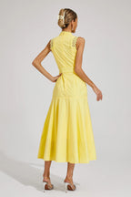Women’s Lace Midi Dress with High Neck and A-Line Skirt for Formal Events 7