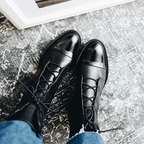 Women’s Leather Ankle Boots in Black with Lace-Up Design 3
