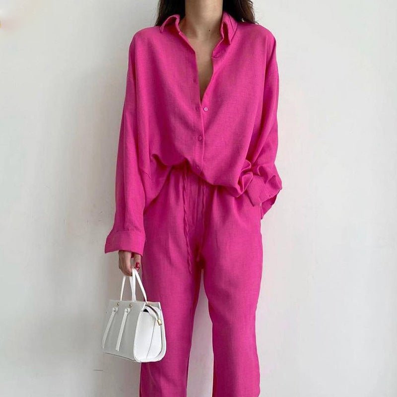 Women’s Linen Two-Piece Summer Set with Loose Fit and Breathable Comfort 1