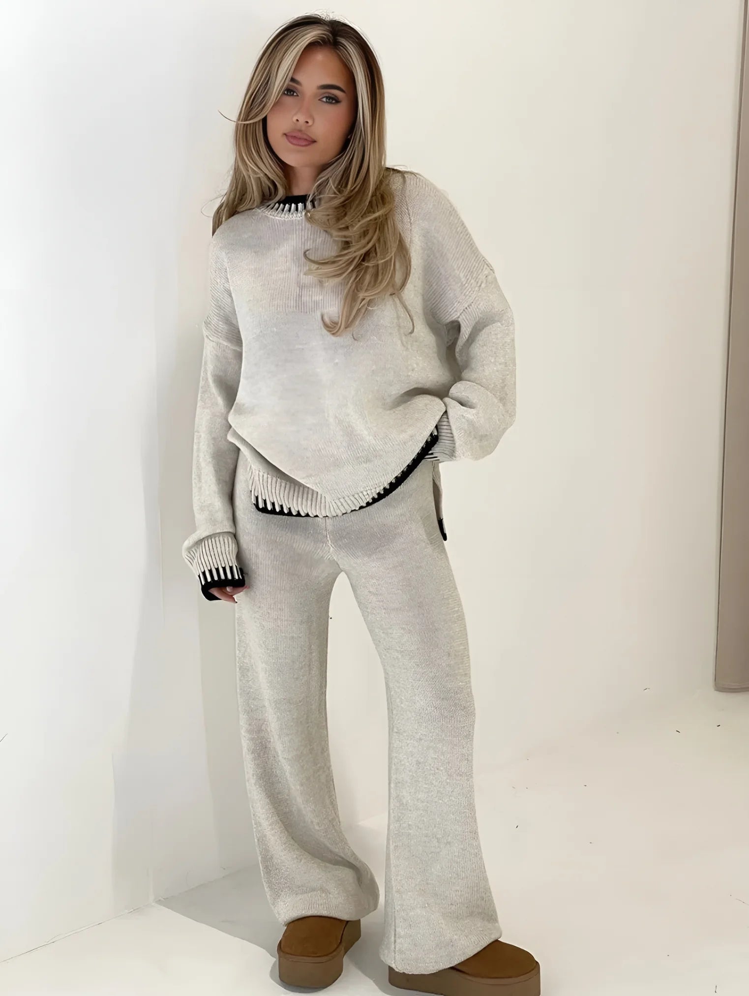 Women's Long-Sleeved Lounge Set in Soft Fabric for Ultimate Comfort 0