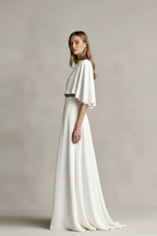 Women’s Loungewear Set with O-Neck Top and Flowing Maxi Skirt 2