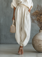 Women’s Loungewear Set with Off Shoulder Top and Wide Leg Pants 3