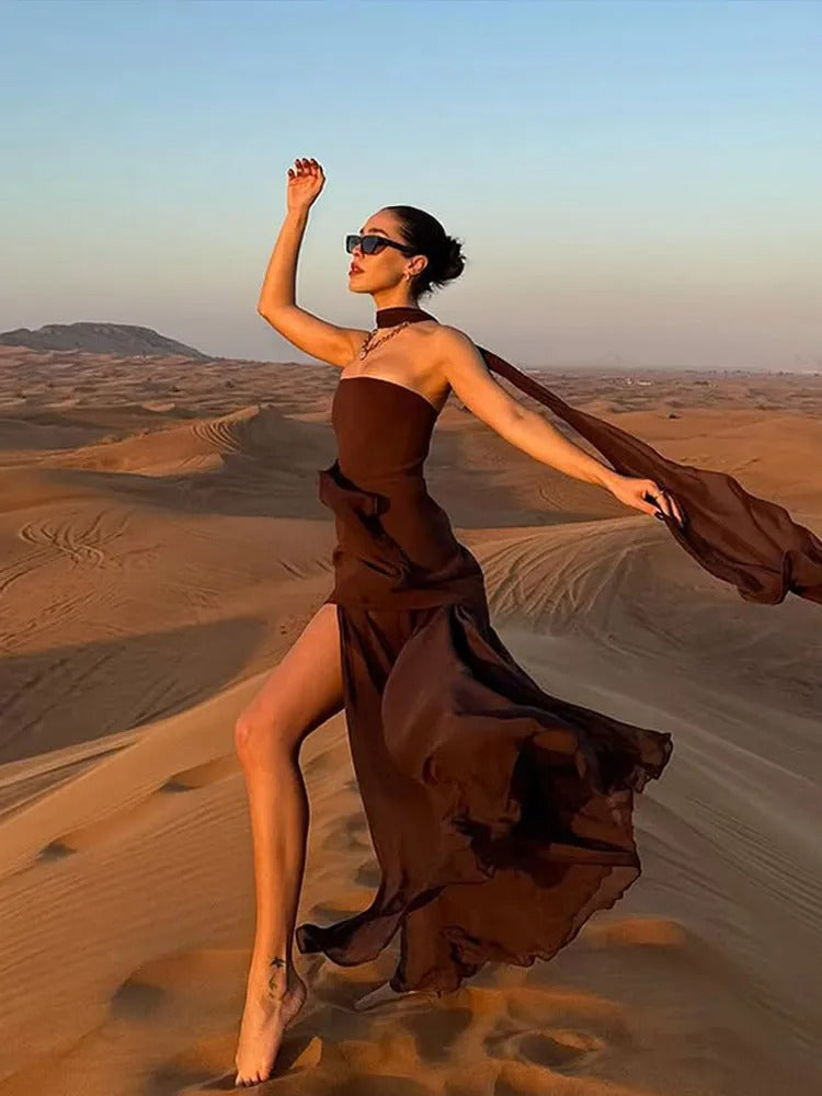 Women's Maxi Dress | Elegant High-Slit Design, Lightweight Fabric 5