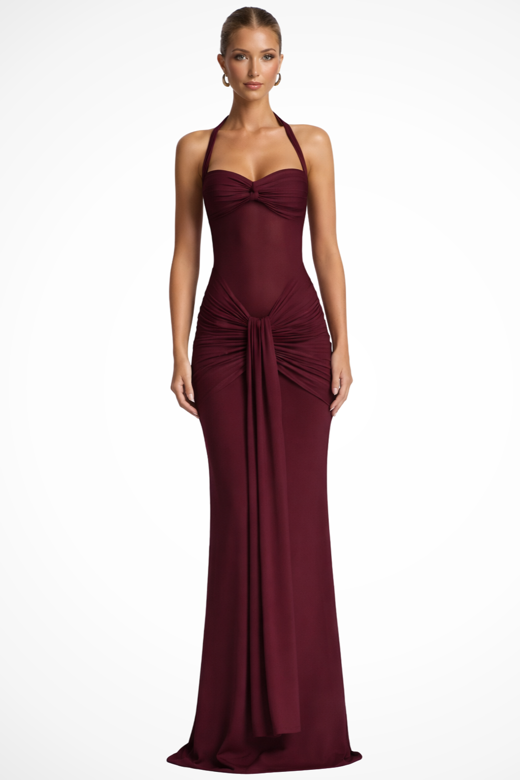 Women's Maxi Dress | Elegant Halter Neck, Formal Summer Dress - 1