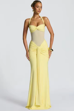 Women's Maxi Dress | Elegant Halter Neck, Formal Summer Dress - 6