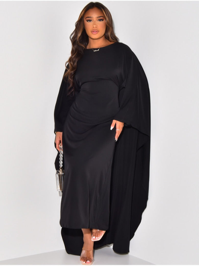 Women’s Maxi Dress with Wide Sleeves and Flowing Fabric 1