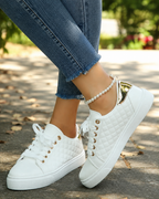 Women’s Orthopedic Lace-Up Shoes with Quilted Detailing for All-Day Comfort 04