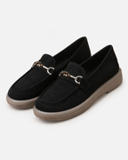 Women’s Orthopedic Loafers in Soft Suede with Horsebit Detail 01