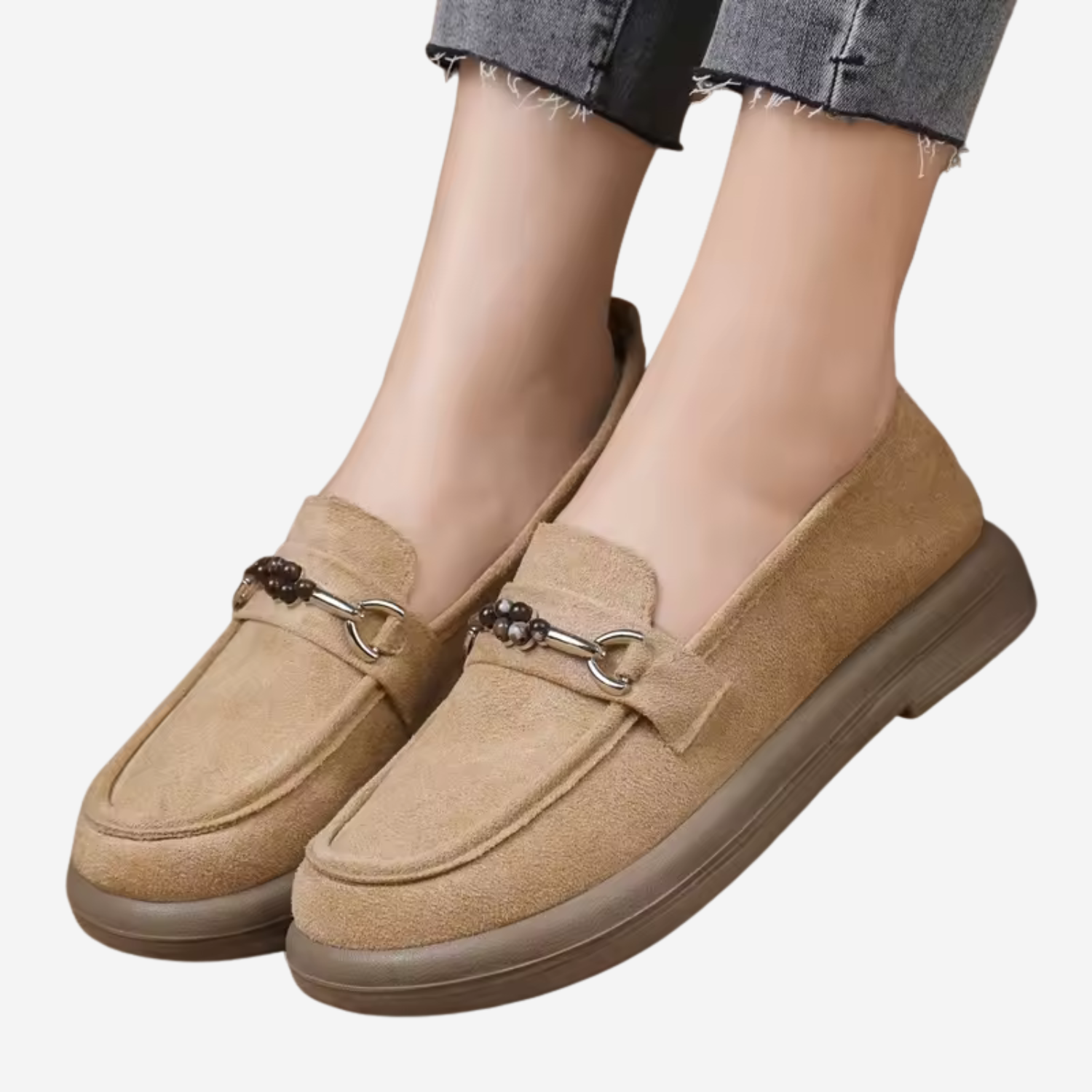 Women’s Orthopedic Loafers in Soft Suede with Horsebit Detail 2