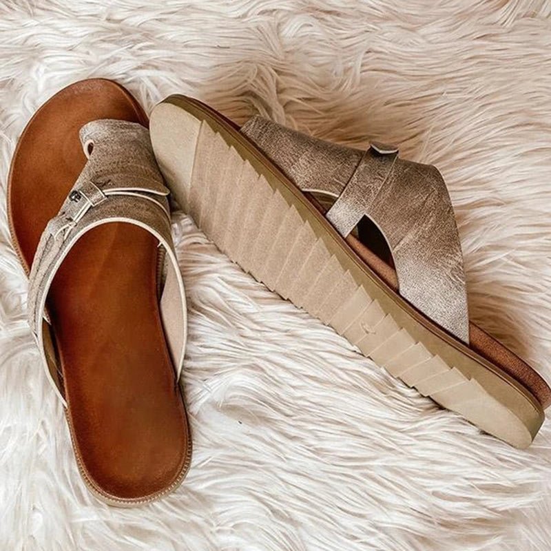 Women’s Orthopedic Sandals in Vegan Leather with Open Toe and Arch Support 1