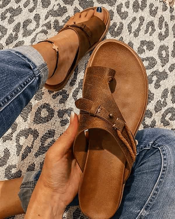 Women’s Orthopedic Sandals in Vegan Leather with Open Toe and Arch Support 4