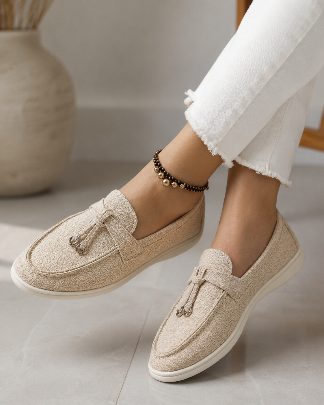 Women’s Orthopedic Slip-On Loafers in Soft Textile with Cushioned Insole 02