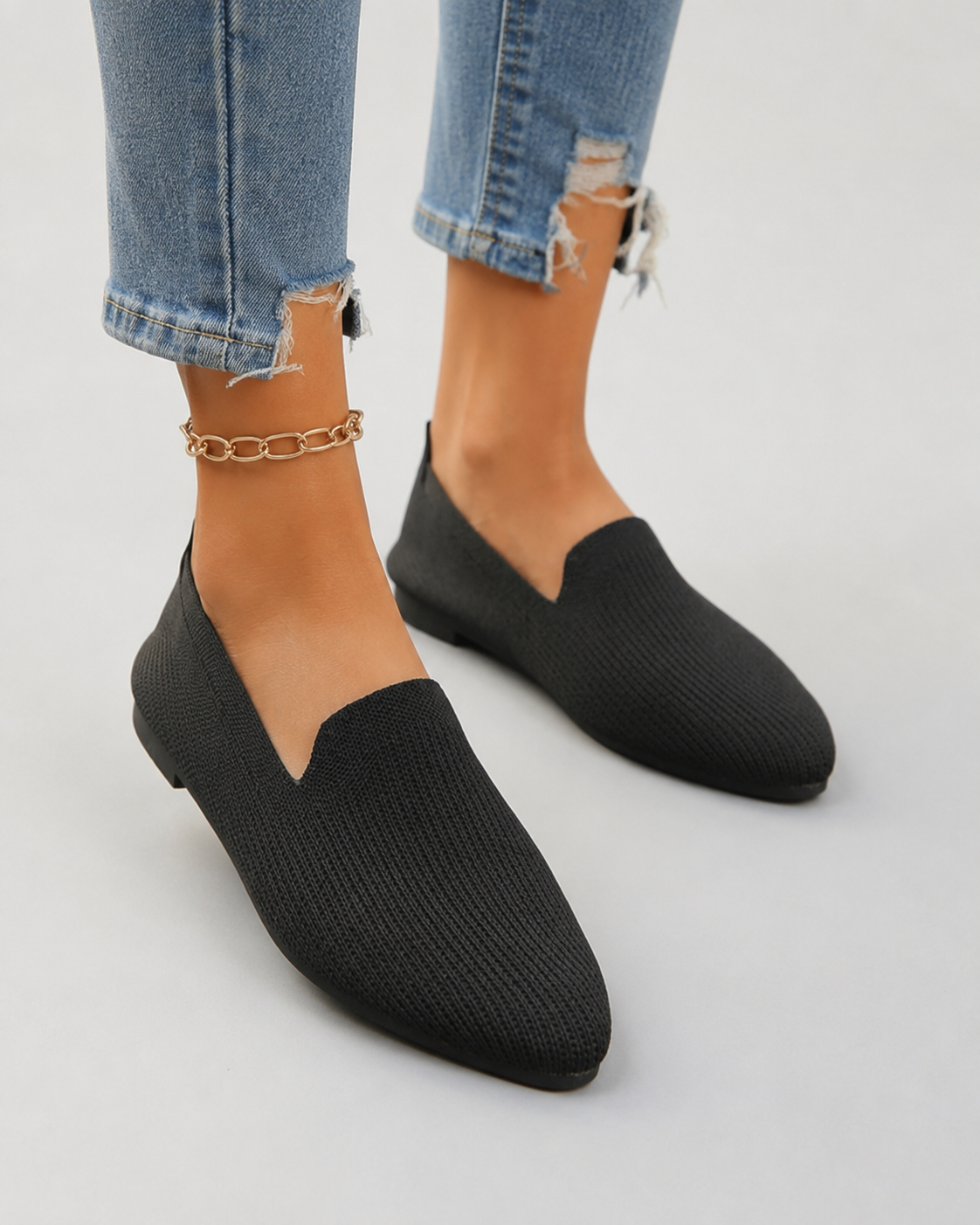 Women's Orthopedic Slip-On Loafers with Breathable Knit Upper and Cushioned Insole 03