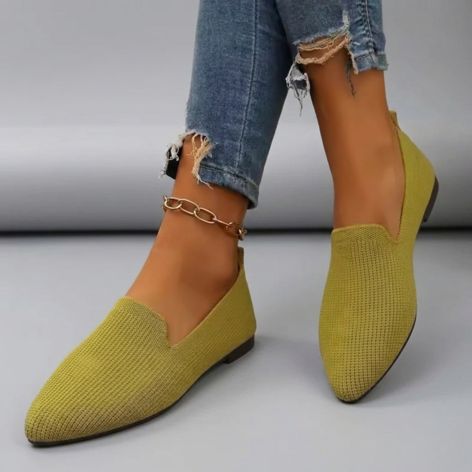Women's Orthopedic Slip-On Loafers with Breathable Knit Upper and Cushioned Insole 2