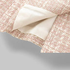 Women’s Pink Double-Breasted Tweed Blazer with Structured Fit 5