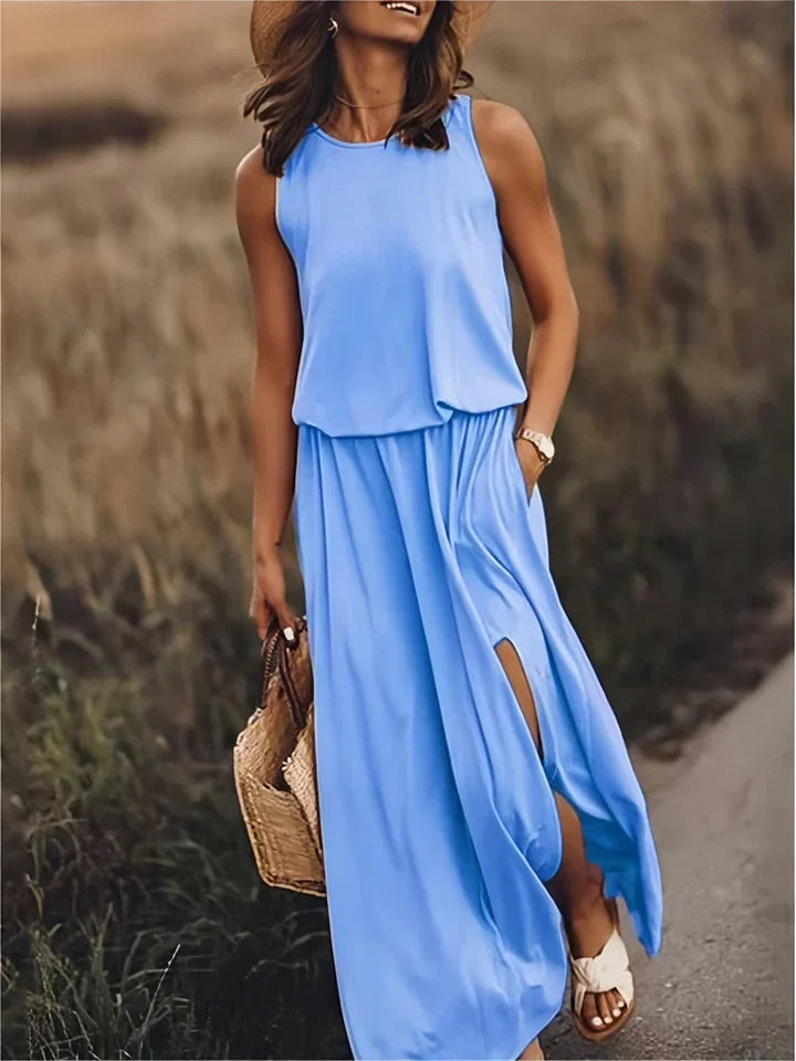 Women’s Plain Maxi Dress in Soft Fabric with Loose Fit for Casual to Formal Occasions 1