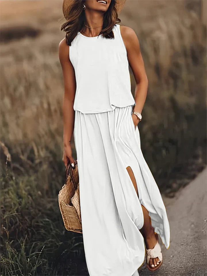 Women’s Plain Maxi Dress in Soft Fabric with Loose Fit for Casual to Formal Occasions 4