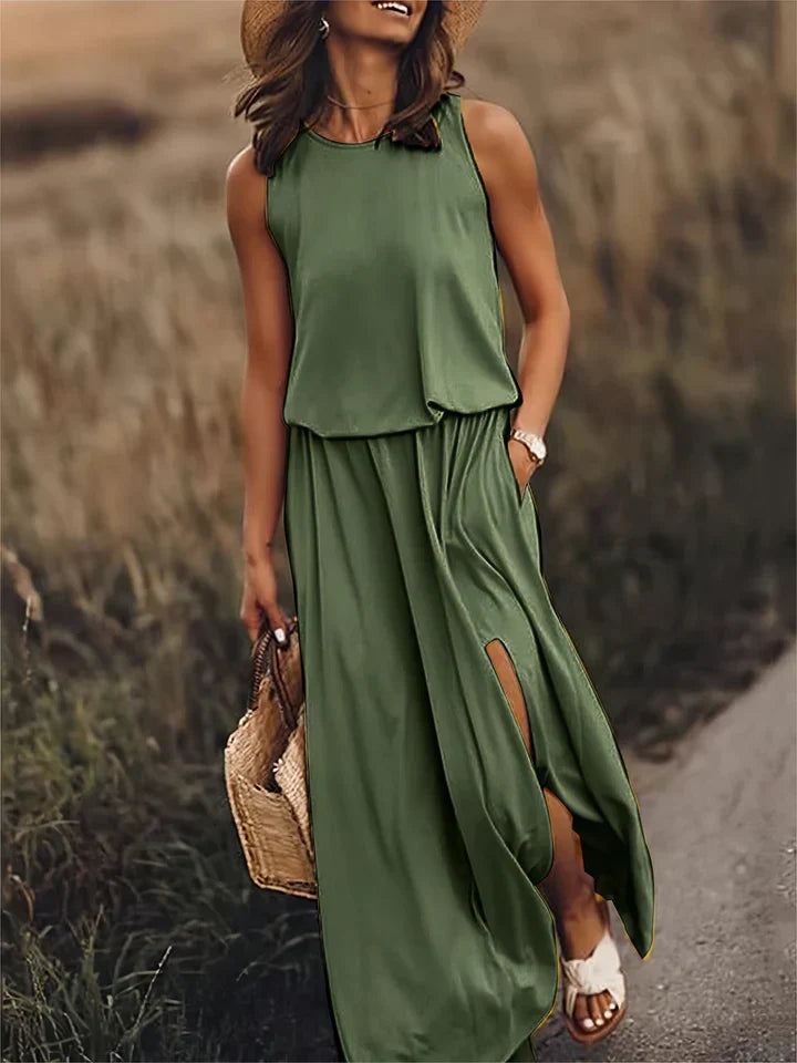Women’s Plain Maxi Dress in Soft Fabric with Loose Fit for Casual to Formal Occasions 6