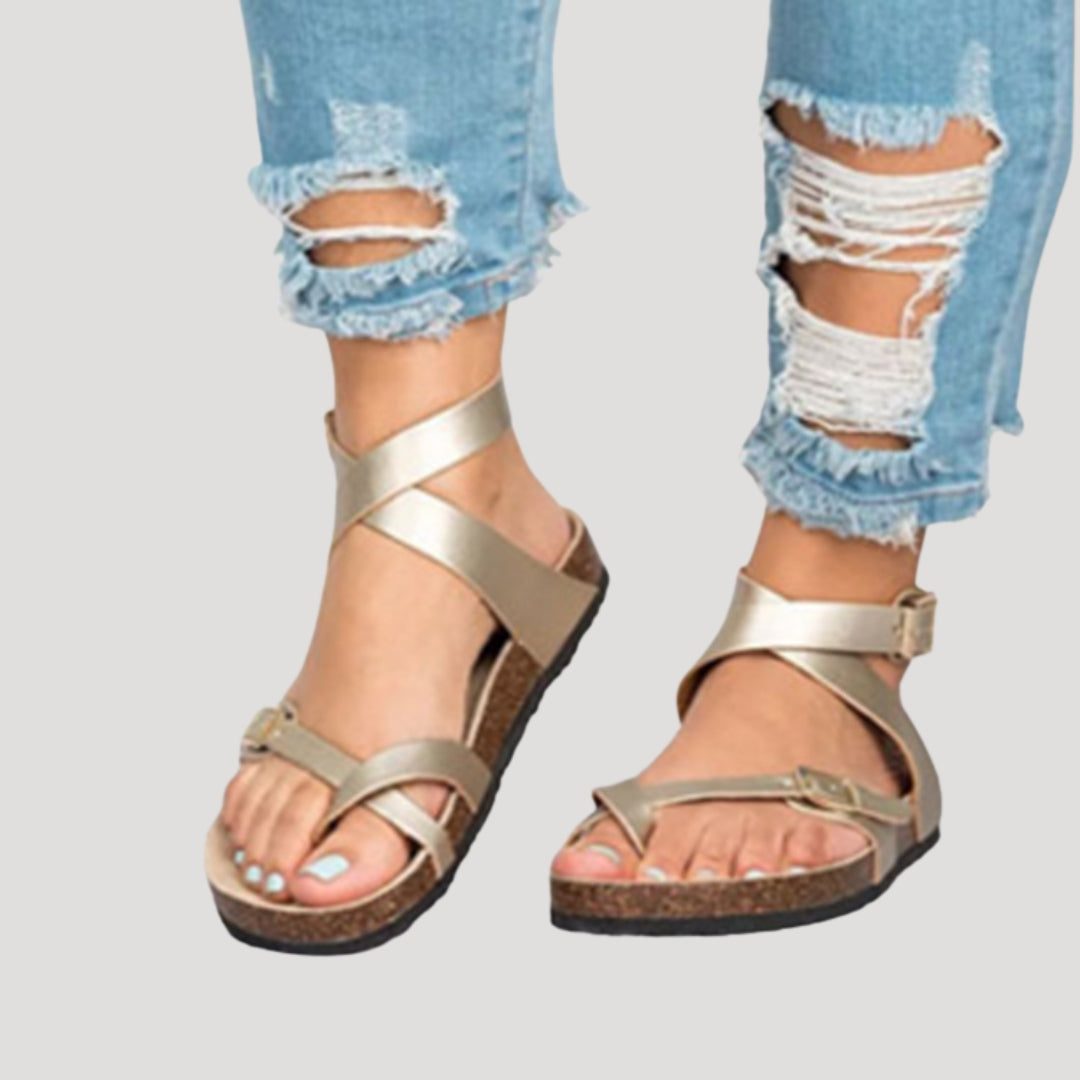 Women's Platform Sandals with Adjustable Ankle Straps – Open Toe Casual Boho Style for Spring 4