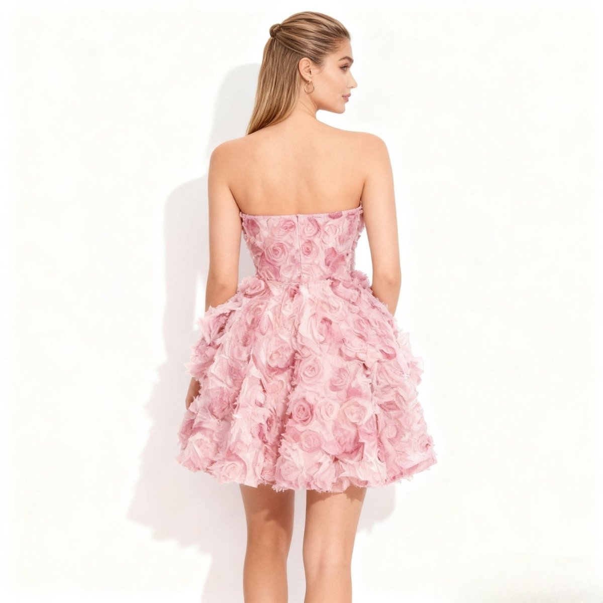 Women's Rosette Dress | Hand-Sculpted Organza, Formal Cocktail Dress 2