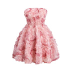 Women's Rosette Dress | Hand-Sculpted Organza, Formal Cocktail Dress 3