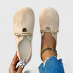 Women's Suede Moccasin Shoes with Elegant Tie Detail for Everyday Comfort 0