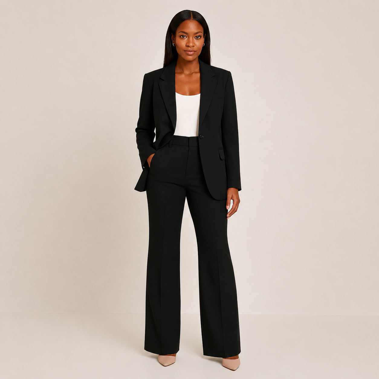 Women’s Tailored Blazer and Trousers Set for All Seasons 41