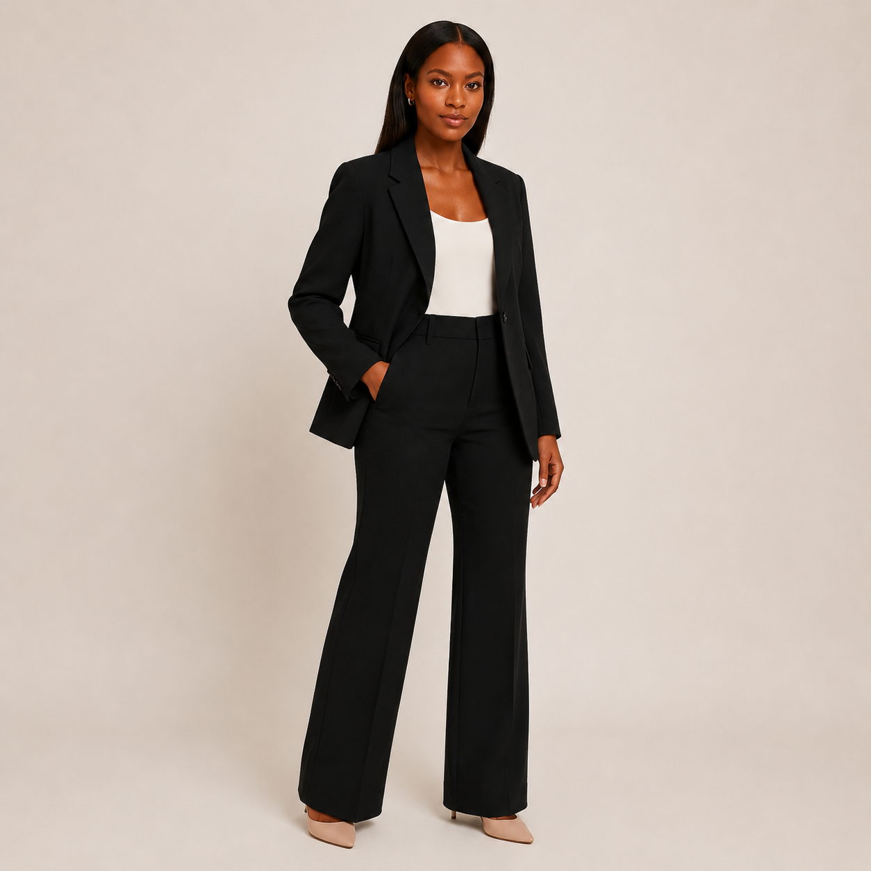 Women’s Tailored Blazer and Trousers Set for All Seasons 42