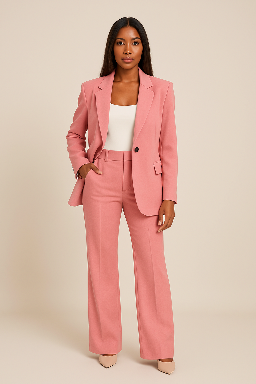 Women’s Tailored Blazer and Trousers Set for All Seasons 1