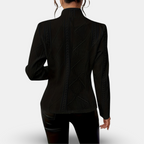 Women’s Tailored Blazer with Geometric Textured Detailing and Structured Fit 3