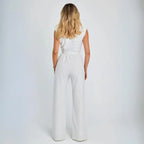 Women’s Tailored Jumpsuit with High Waist and Wide-Leg Trousers 4