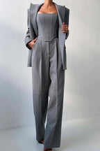Women’s Three-Piece Suit Set with Double-Breasted Blazer 5