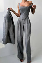 Women’s Three-Piece Suit Set with Double-Breasted Blazer 6