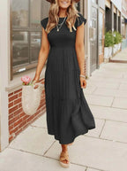 Women’s Tiered Maxi Dress with Cap Sleeves and Flattering Silhouette 1