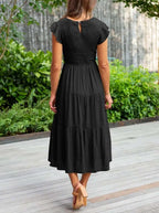 Women’s Tiered Maxi Dress with Cap Sleeves and Flattering Silhouette 2