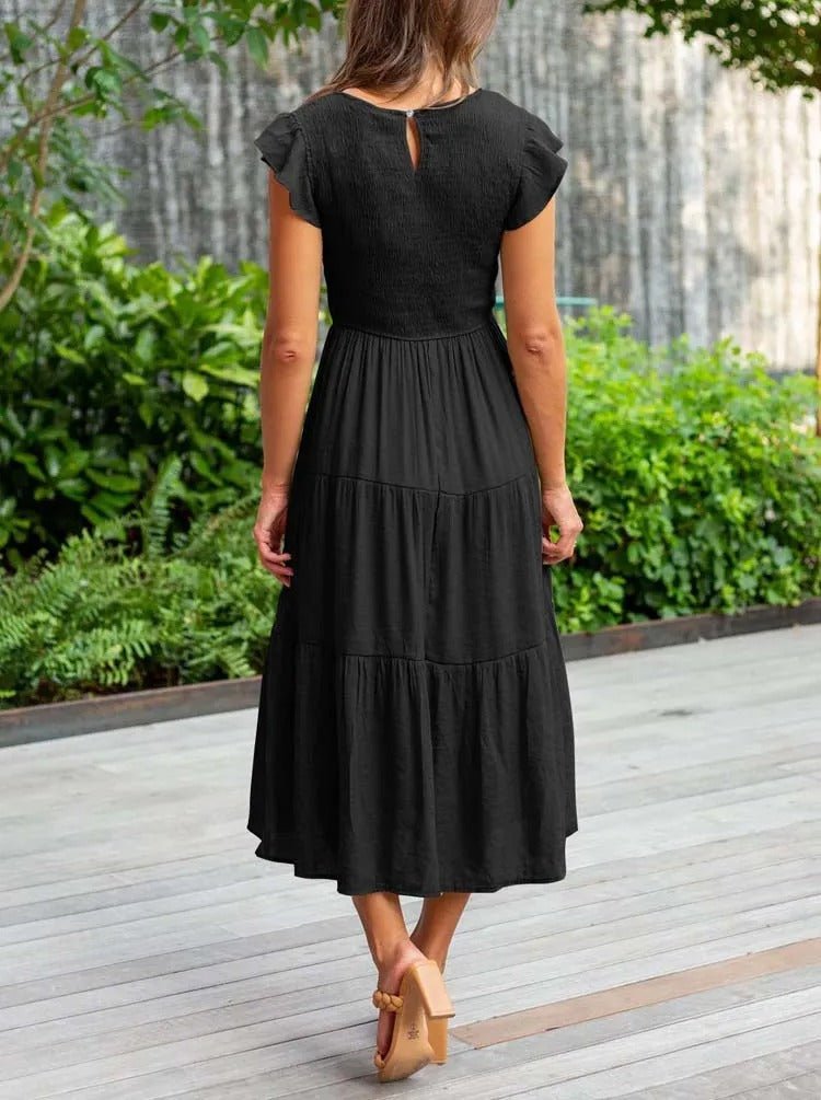 Women’s Tiered Maxi Dress with Cap Sleeves and Flattering Silhouette 2