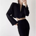 Women’s White Blazer with Long Sleeves and Open Front Design 4