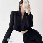 Women’s White Blazer with Long Sleeves and Open Front Design 6