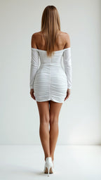 Yara Women's Cocktail Dress | Off-Shoulder Mini with Gathered Detailing 1