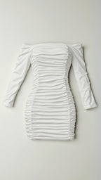 Yara Women's Cocktail Dress | Off-Shoulder Mini with Gathered Detailing 2