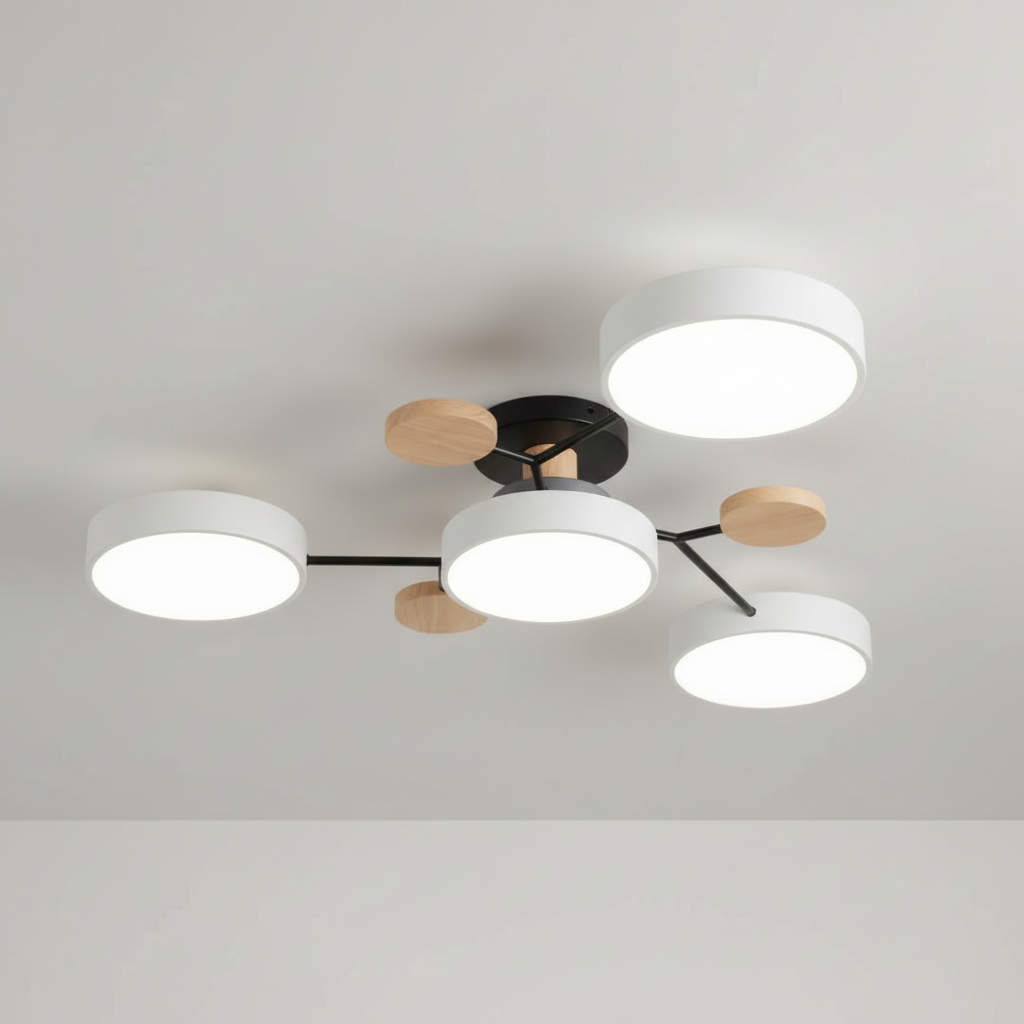 AstraRamus Starburst Branch LED Ceiling Light - Nordic Flush Mount Lamp, 3000K